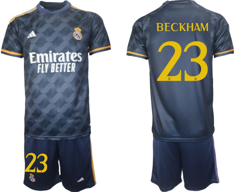 Men 2023-2024 Club Real Madrid away blue 23 Soccer Jerseys